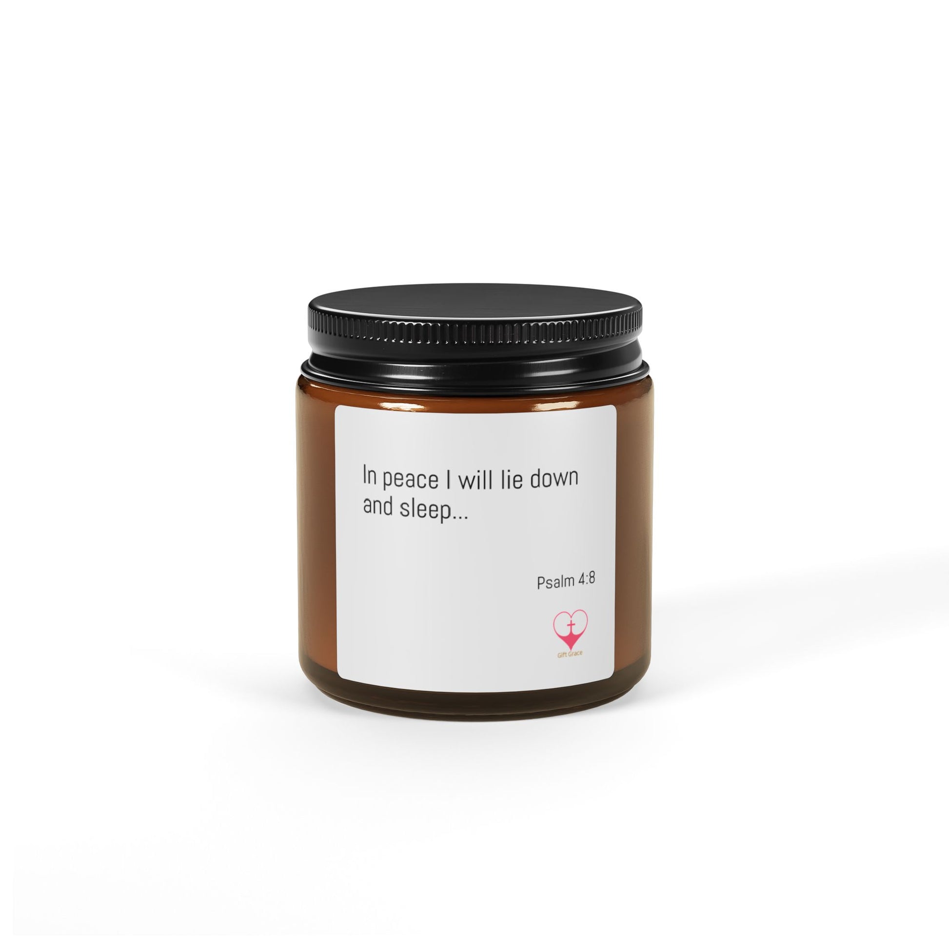 Peaceful Scented Candle - Psalm 4:8 – “In peace I will lie down and sleep..