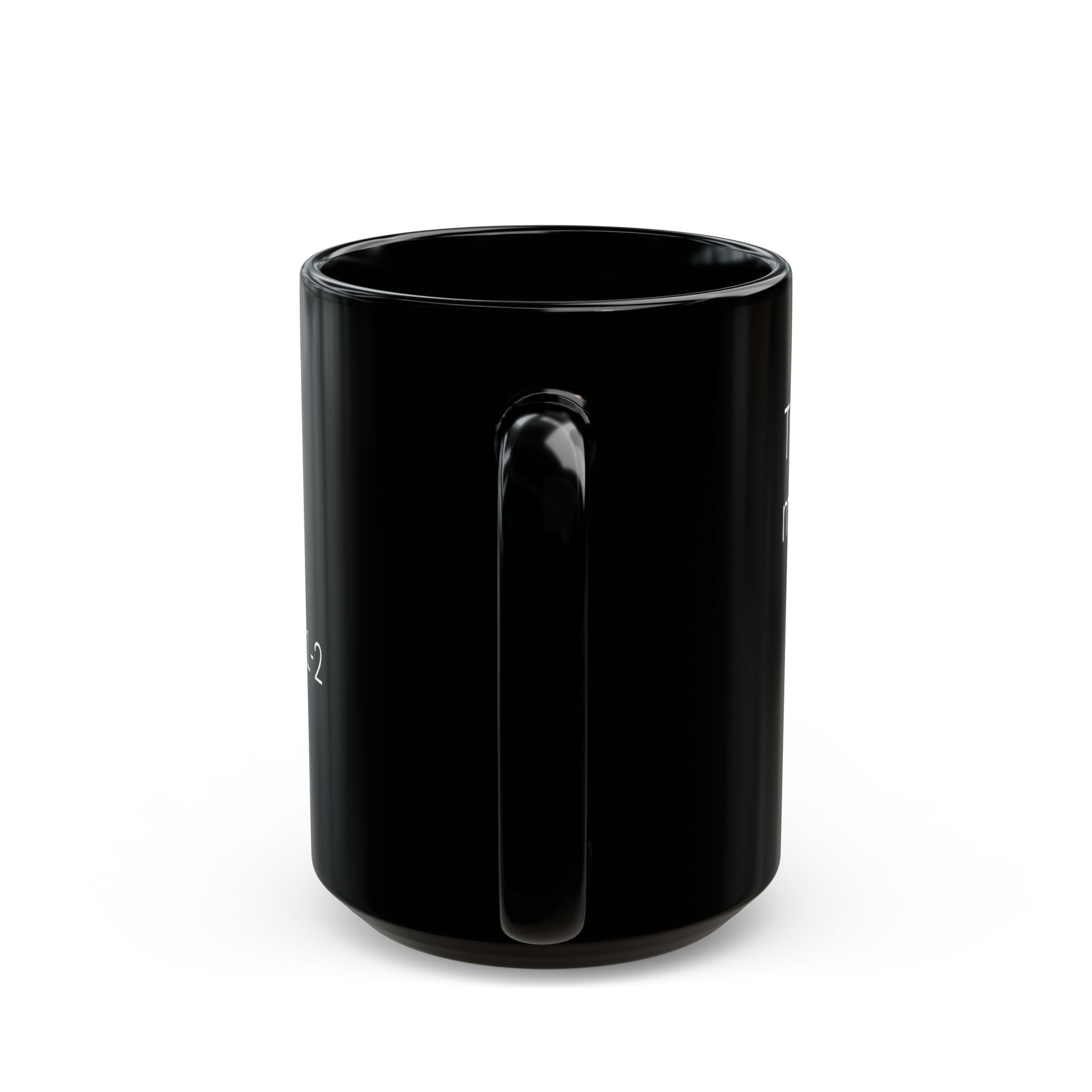 Faith-Inspired Black Mug - Psalm 18:1-2 – The Lord is my rock, my fortress...