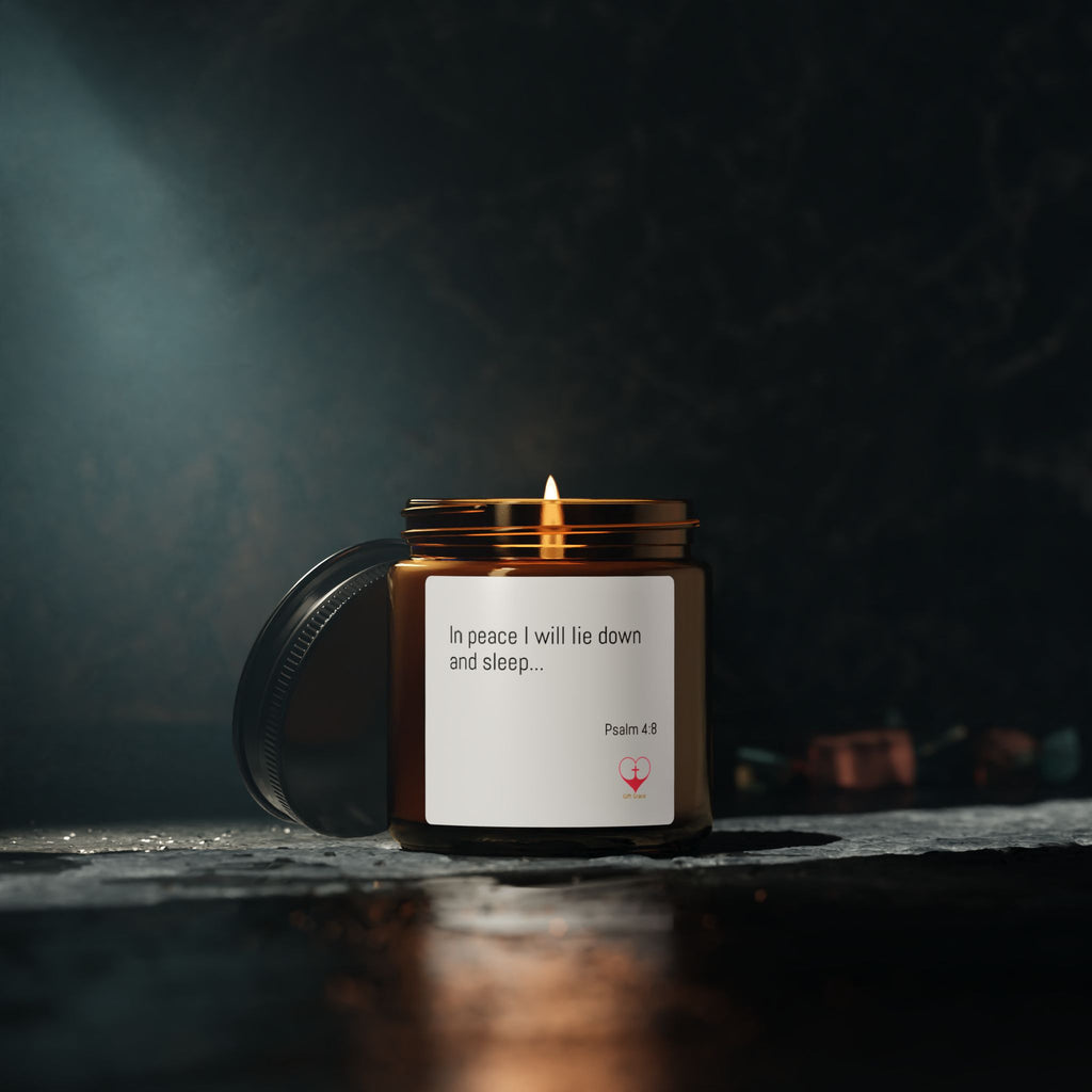 Peaceful Scented Candle - Psalm 4:8 – “In peace I will lie down and sleep..