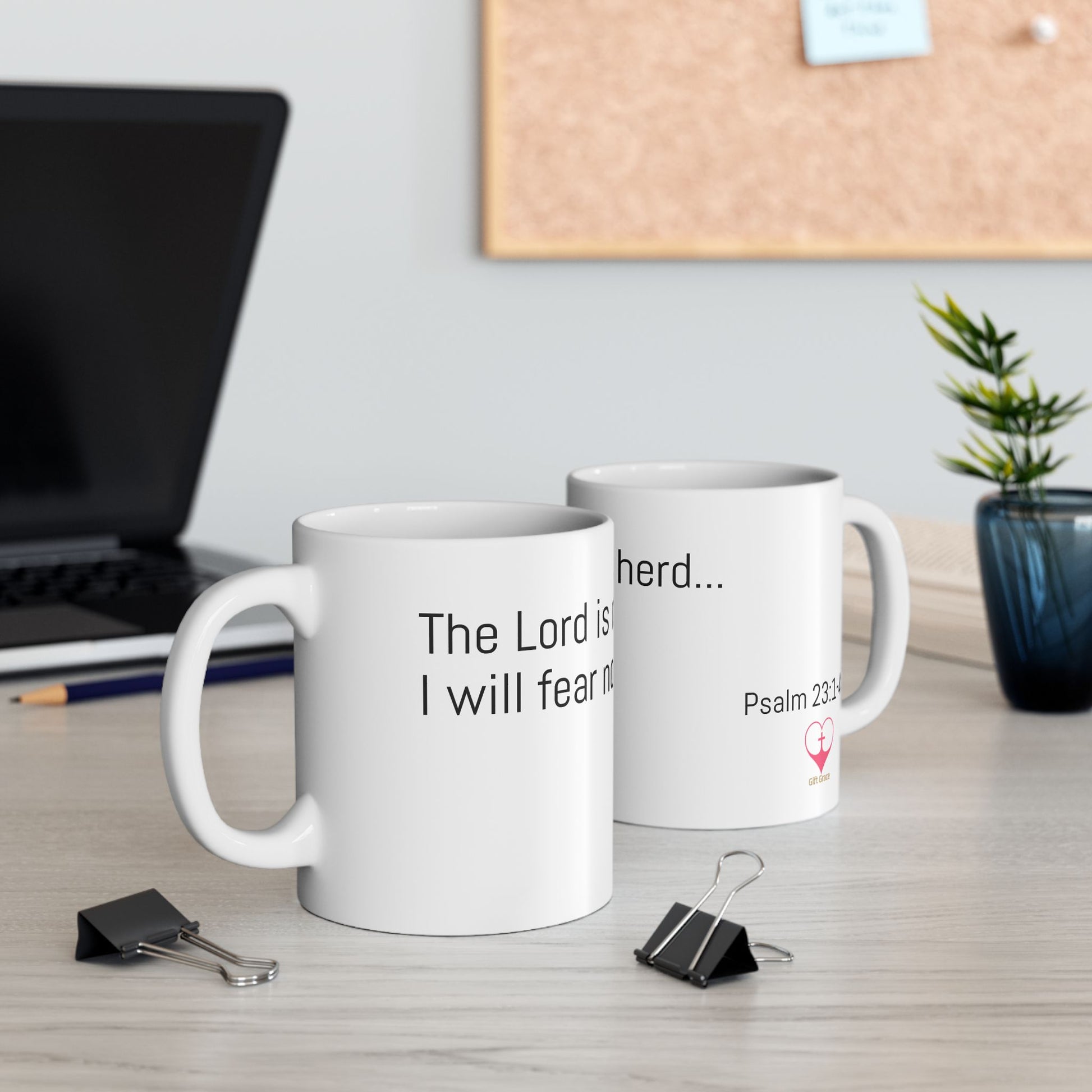 The Everlasting Psalm Mug Ceramic - Psalm 23:1-4 – The Lord is my shepherd... I will fear no evil.