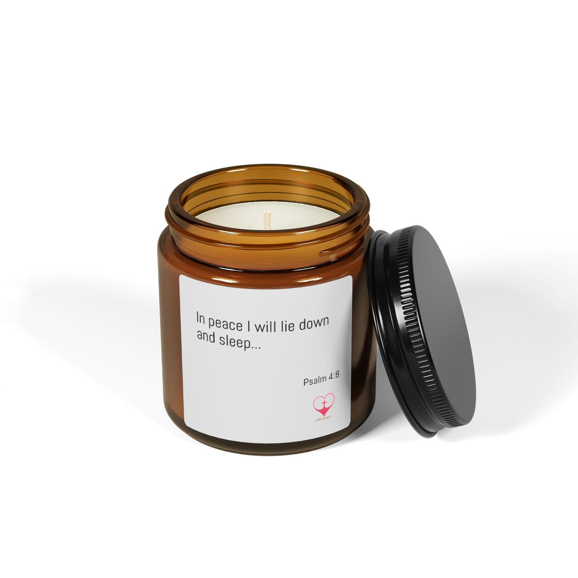 Peaceful Scented Candle - Psalm 4:8 – “In peace I will lie down and sleep..