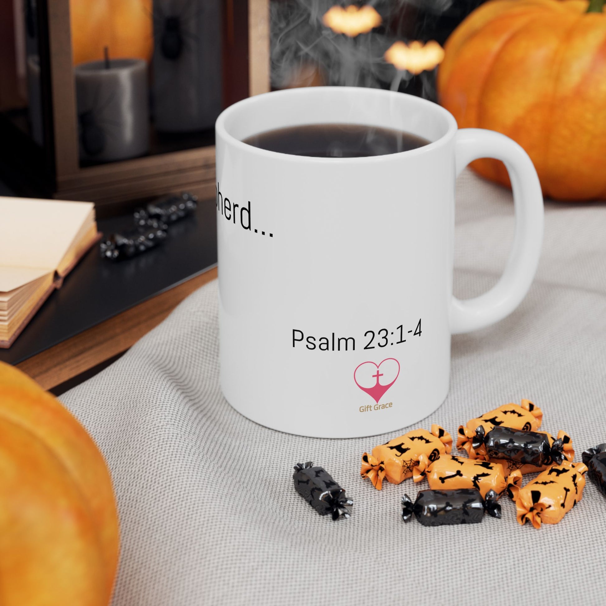 The Everlasting Psalm Mug Ceramic - Psalm 23:1-4 – The Lord is my shepherd... I will fear no evil.