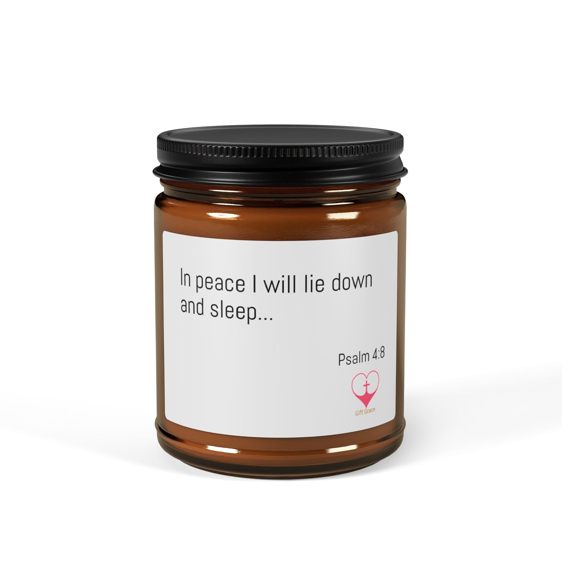 Peaceful Scented Candle - Psalm 4:8 – “In peace I will lie down and sleep..